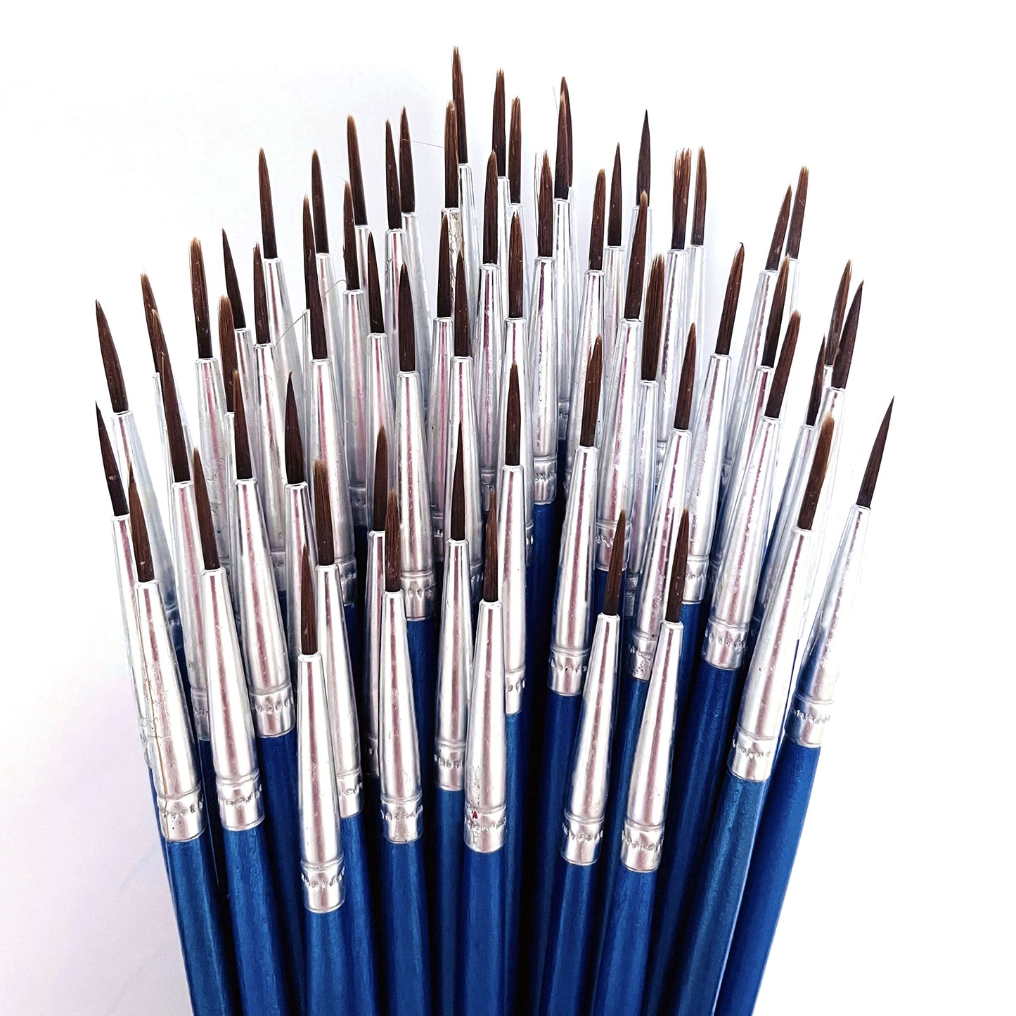 60 Pack Pointed Round Painting Brush,Hand Made Thread Drawing Brush,Detail,Nail Brushes for Detail and Miniature Drawing,Painting,Coloring by Acrylic, Oil and Watercolor (M(#00))