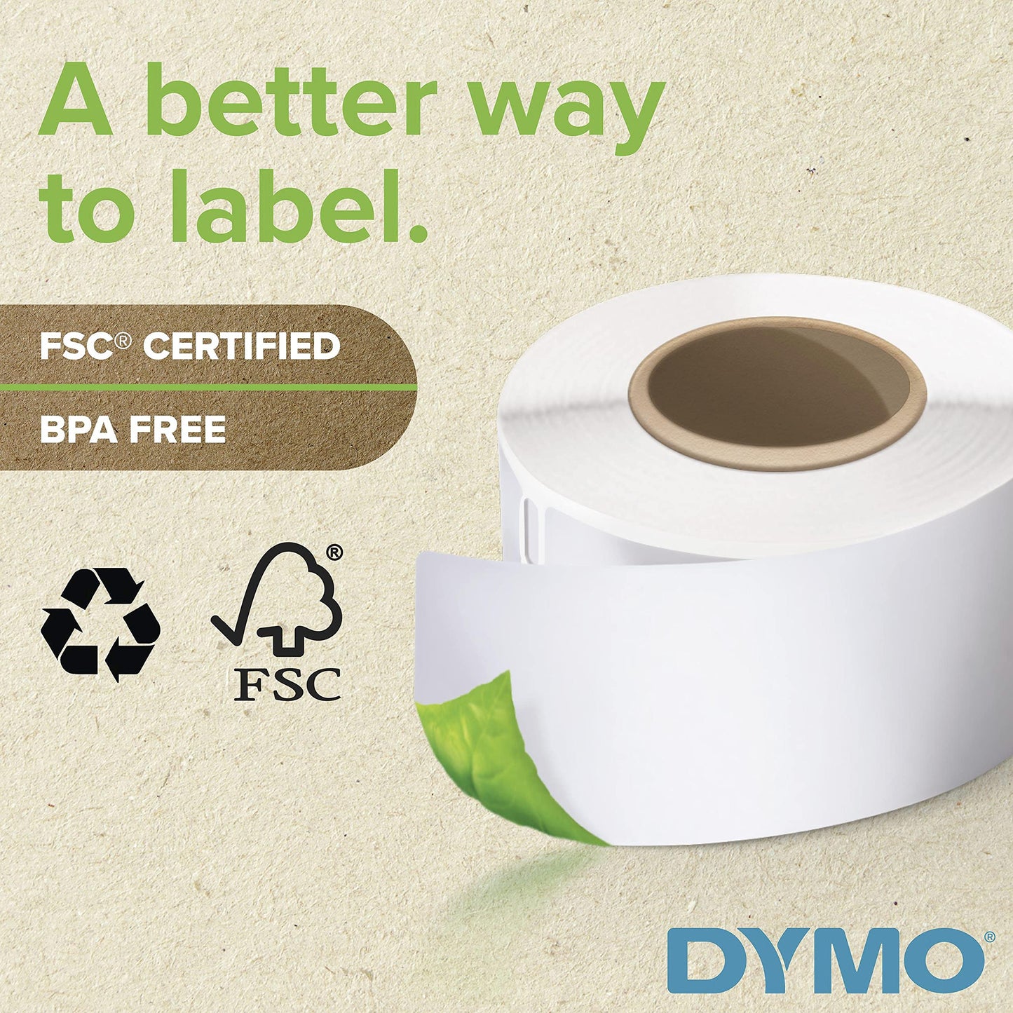 DYMO Authentic LW Name Badge Labels DYMO Labels for LabelWriter Printers White 2-1/4" x 4" 1 Roll of 250