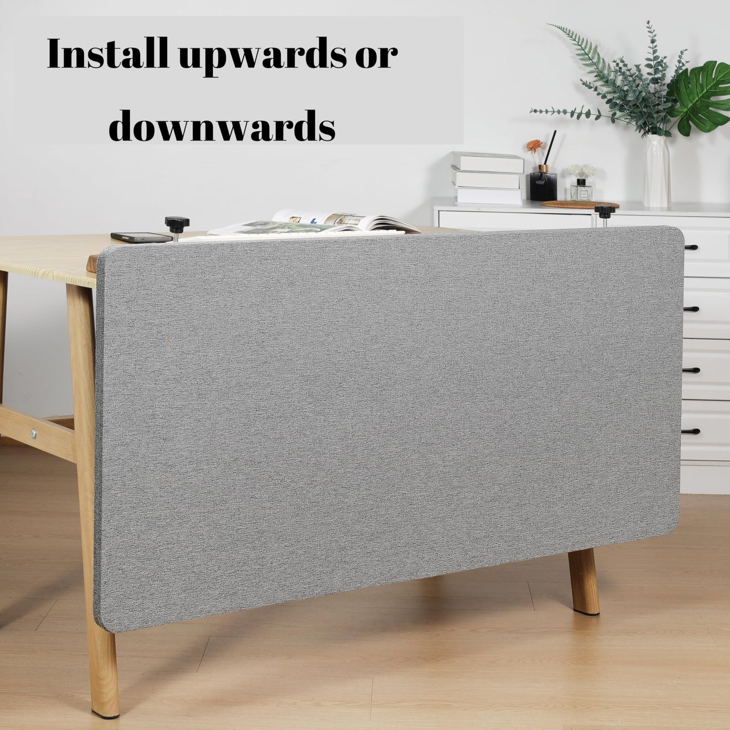 Desk Privacy Panel 24" x 48" Table Privacy Panel Acoustic Partition Noise Visual Isolate Table Divider Panel with Clamp for Student Study Reception Area Office Library(24" x 48")