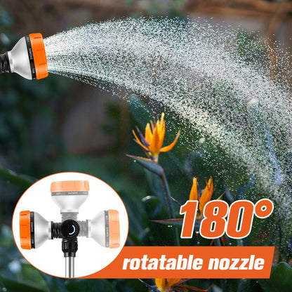 Saillong 2 Pack Garden Hose Wand, Adjustable Watering Wand with Textured Handle, 8 Spray Patterns Hose Sprayer for High Plants, Lawn, Car Washing and Irrigation