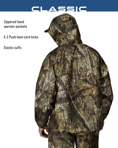 FROGG TOGGS Men's Classic Pro Action Waterproof Breathable Rain Jacket, Realtree APX, Large