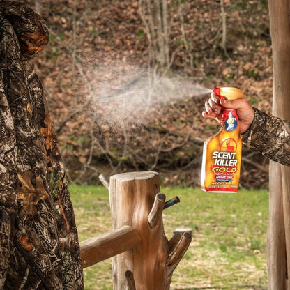 Scent Killer Gold Spray & Refill | Hunting Odor Eliminator with Hunt Dry Technology - 48 FL OZ