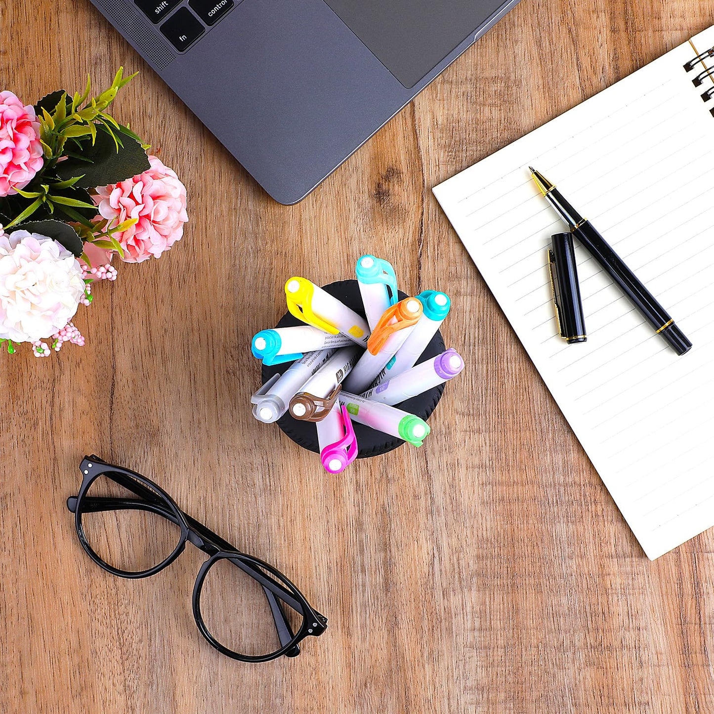 4 PCS Tire Shape Pencil Holder, Car Tire Pencil Holder, Black Pen Holder, Suitable for Classroom, School, Office, Study Room (Black)