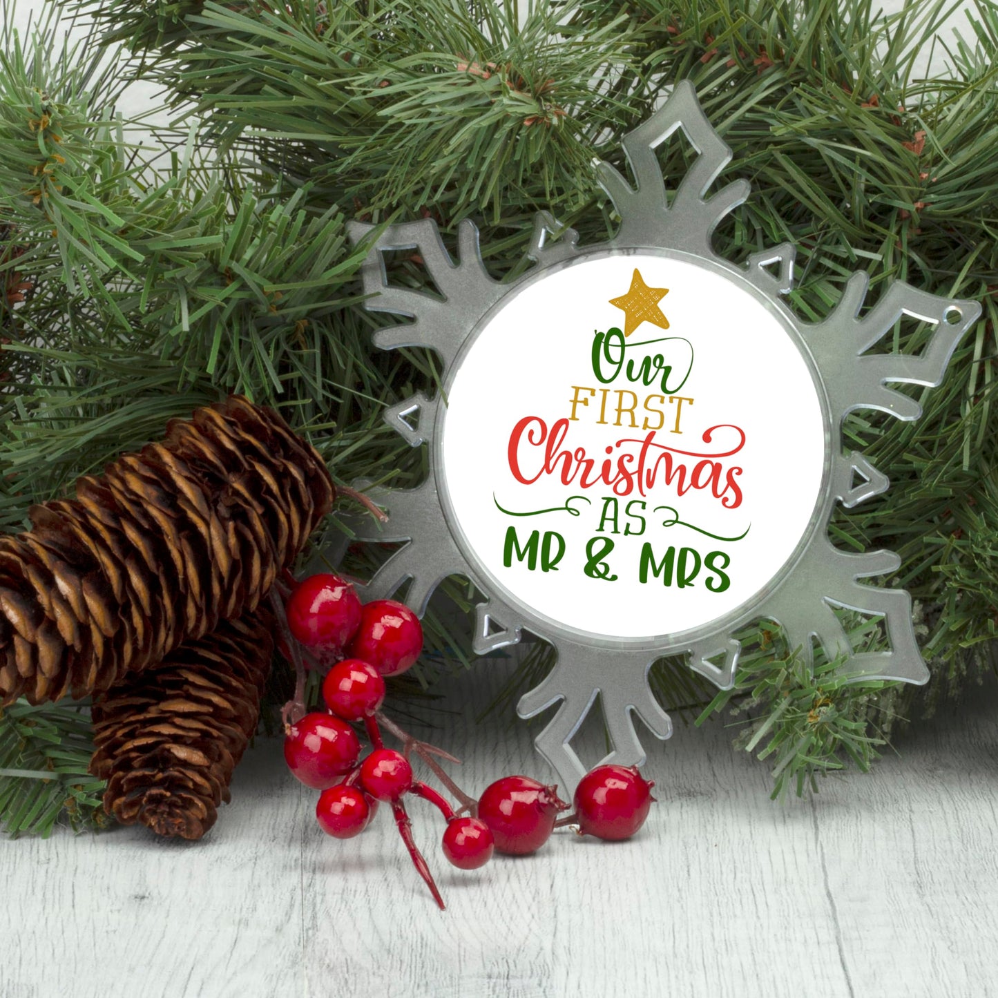 Snapins Snowflake Photo Ornaments - Pack of 24