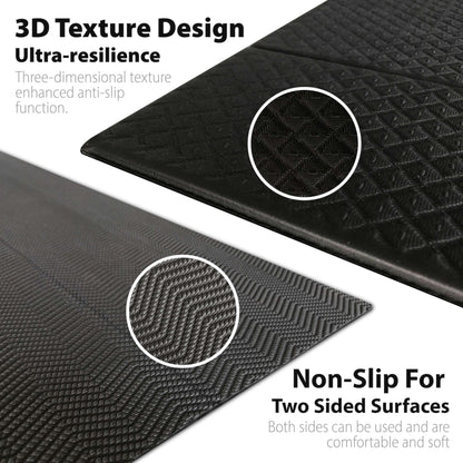 Foldable Yoga Mat – 2/5 Inch Thick, Lightweight, Easy to Store, Non-Slip Travel Yoga Mat for Fitness, Yoga, Pilates, Home Workouts, and Floor Exercises