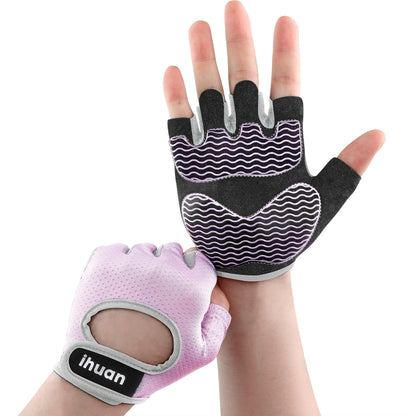 ihuan Workout Gym Gloves Weight Lifting for Exercise | Partition Palm Protection |Enhance Grip | Fitness Lightweight Breathable | Cycling Men & Women
