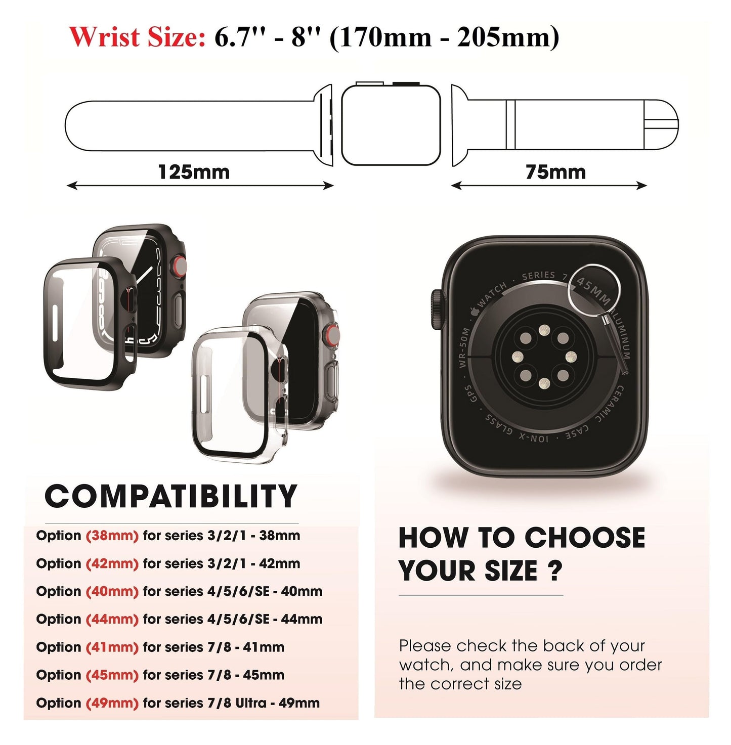 Black Full Grain Leather Watch Strap Compatible for Apple Watch Bands With 49mm 46mm 45mm 44mm 42mm Iwatch Men Handmade Replacement Band For Smartwatch Series 11 10 9 8 7 6 5 4 3 2 1 SE Gift Vintage AW-201-DE-LL