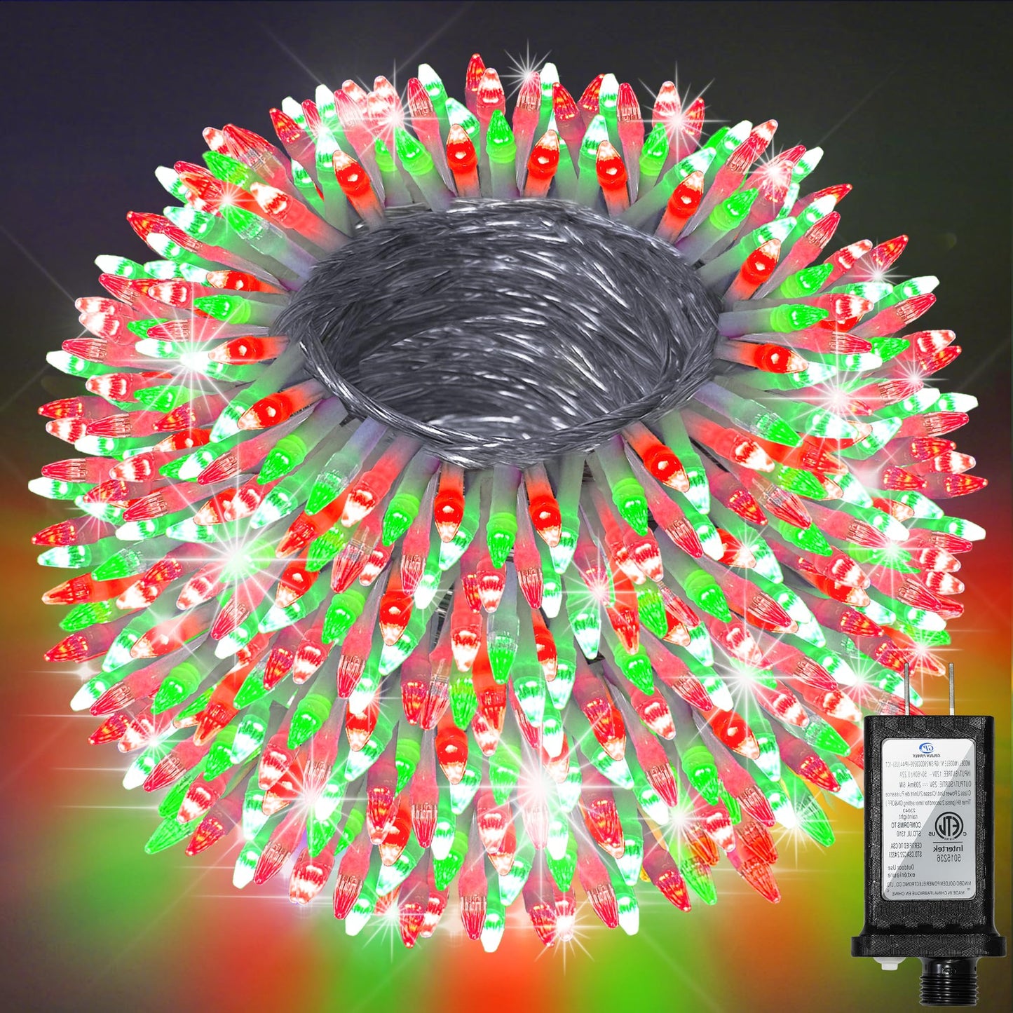 300 LED Red & Green String Lights, 75FT Connectable Fairy Lights with 12 Modes Dimmable Timer, Spring Decorations for Home, Tree Lights Indoor for Spring Summer Birthday Party Christmas Decorations