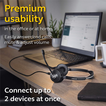 Jabra Engage 65 Wireless Headset, Stereo – Telephone Headset with Industry-Leading Wireless Performance, Advanced Noise-Cancelling Microphone, All Day Battery Life