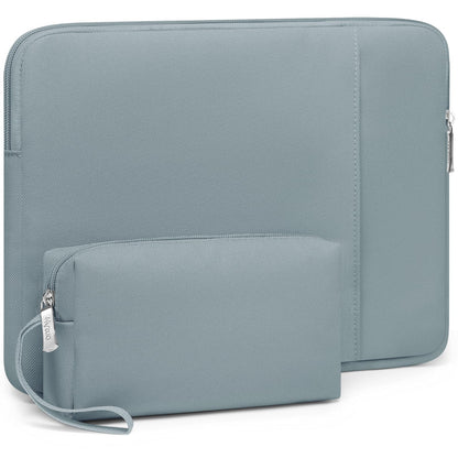 HYZUO 17-17.3 Inch Laptop Sleeve Bag Set for 17" 17.3" HP/Dell/ASUS/Acer/LG/Toshiba/MSI Gaming Laptop/Razer Blade 17/18, Notebook Protective Case for Men Women, Ash Blue