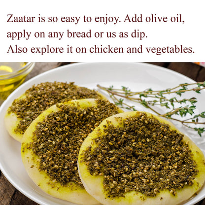 The Spice Way - Real Zaatar with Hyssop spice blend | 2 oz | (No Thyme that is used as an hyssop substitute). With sumac. No Additives, No Perservatives, (Za'atar/zatar/zahtar/zahatar/za atar)