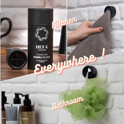 HEFA Towel Hooks, Towel Holder, Dish Towel Holder, Kitchen Organization, Kitchen Towel Hook, Kitchen Towel Holder, Hand Towel Holder, Kitchen Gadgets, Kitchen Essentials, Bathroom Accessories, 4 Pack