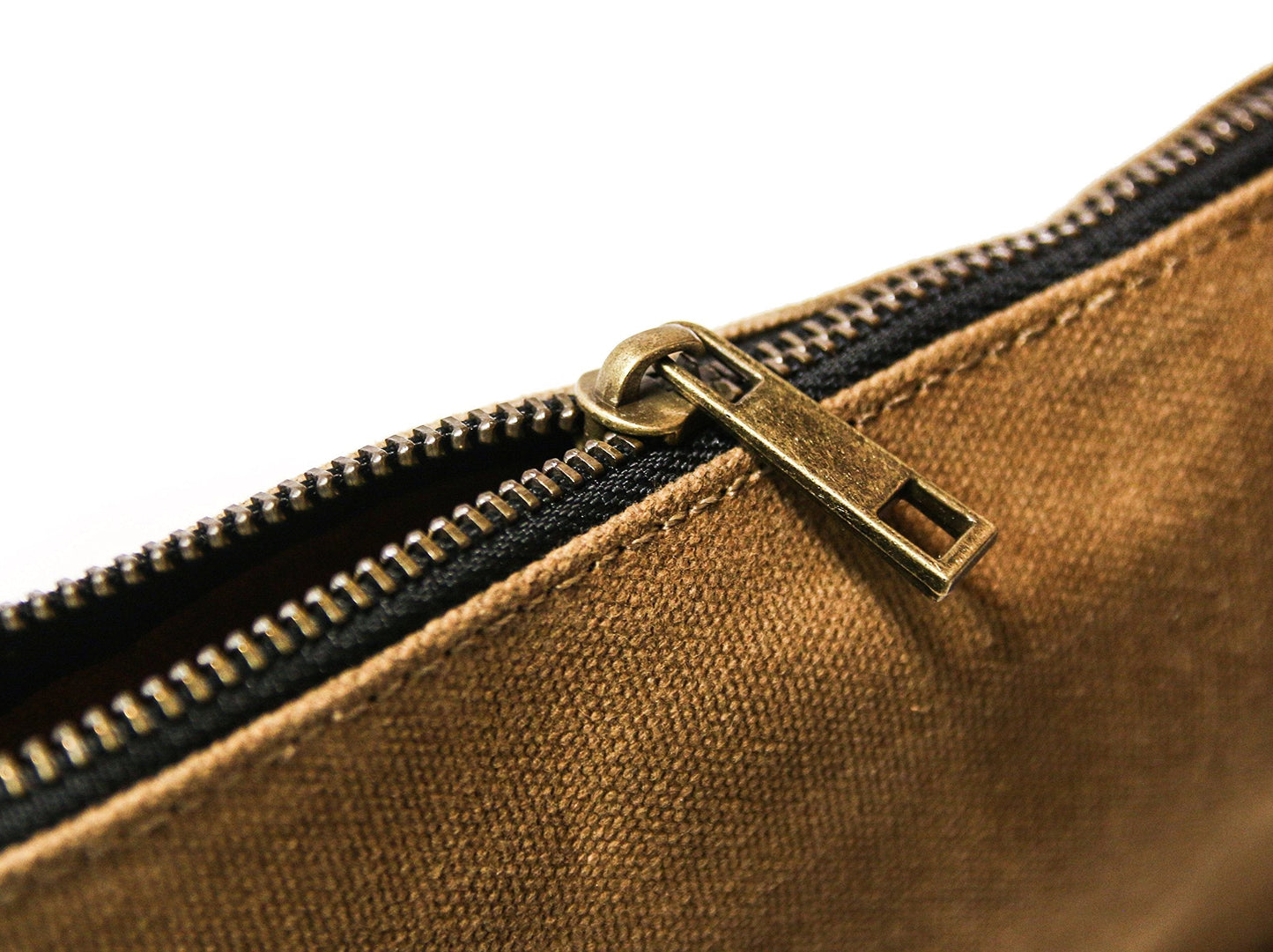 Readywares Waxed Canvas Zipper Pouch, Heavy Duty Canvas Tool Bags, 4 Colors: Tan, Olive, Navy, and Black, 12.5" x 7" - 4-Pack, Small Zipper Pouches for Organization