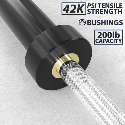 Synergee 15lb Technique Barbell Silver Aluminum Bar for Form & Technique Training for Power & Olympic Lifting.