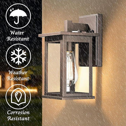 Bestshared Outdoor Wall Lantern Sconce,Outside Wall Lights for House,Porch Lighting Fixture,Anti-Rust Front Door Lamp Light for Front Porch Corridor Doorway Patio(Oil Rubbed Bronze, 1 Pack)