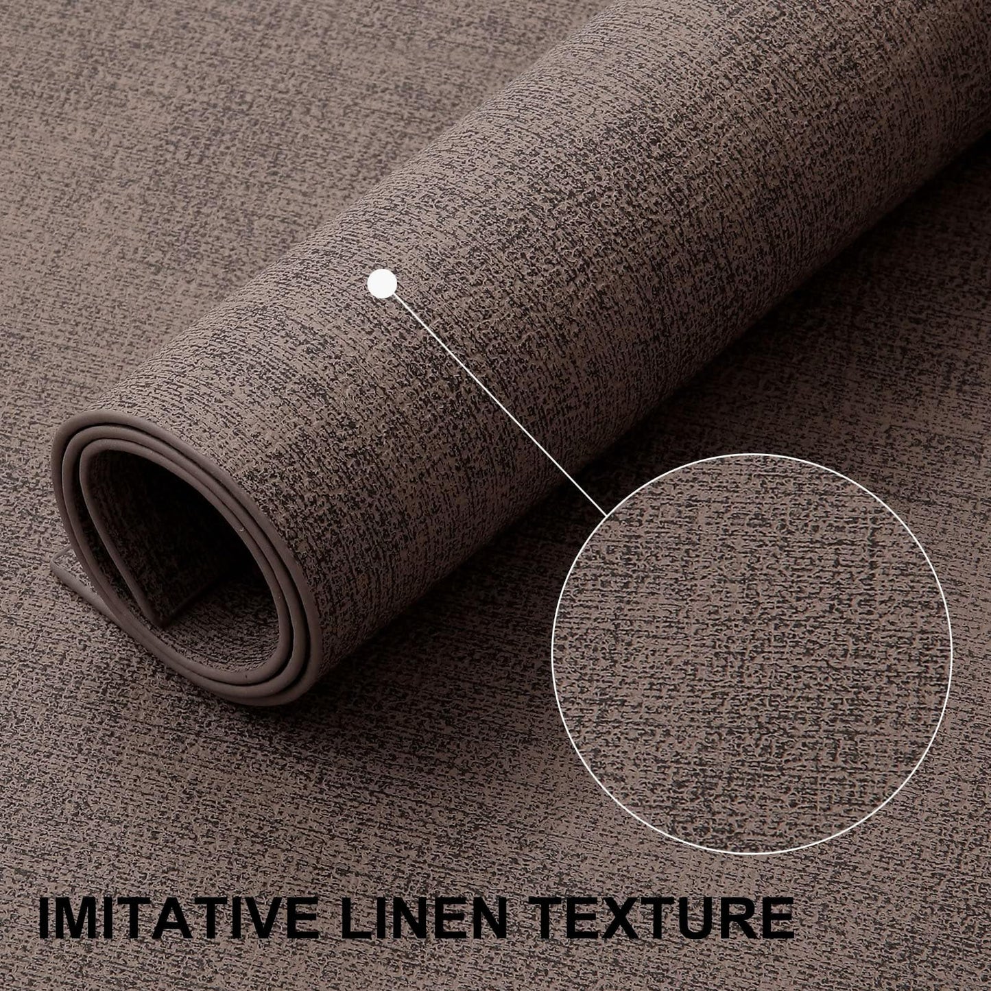 homing Faux Leather Heat Resistant Placemats 6 Packs, Waterproof Wipeable Dining PU Place Mats for Indoor & Outdoor, Easy to Clean, Brown