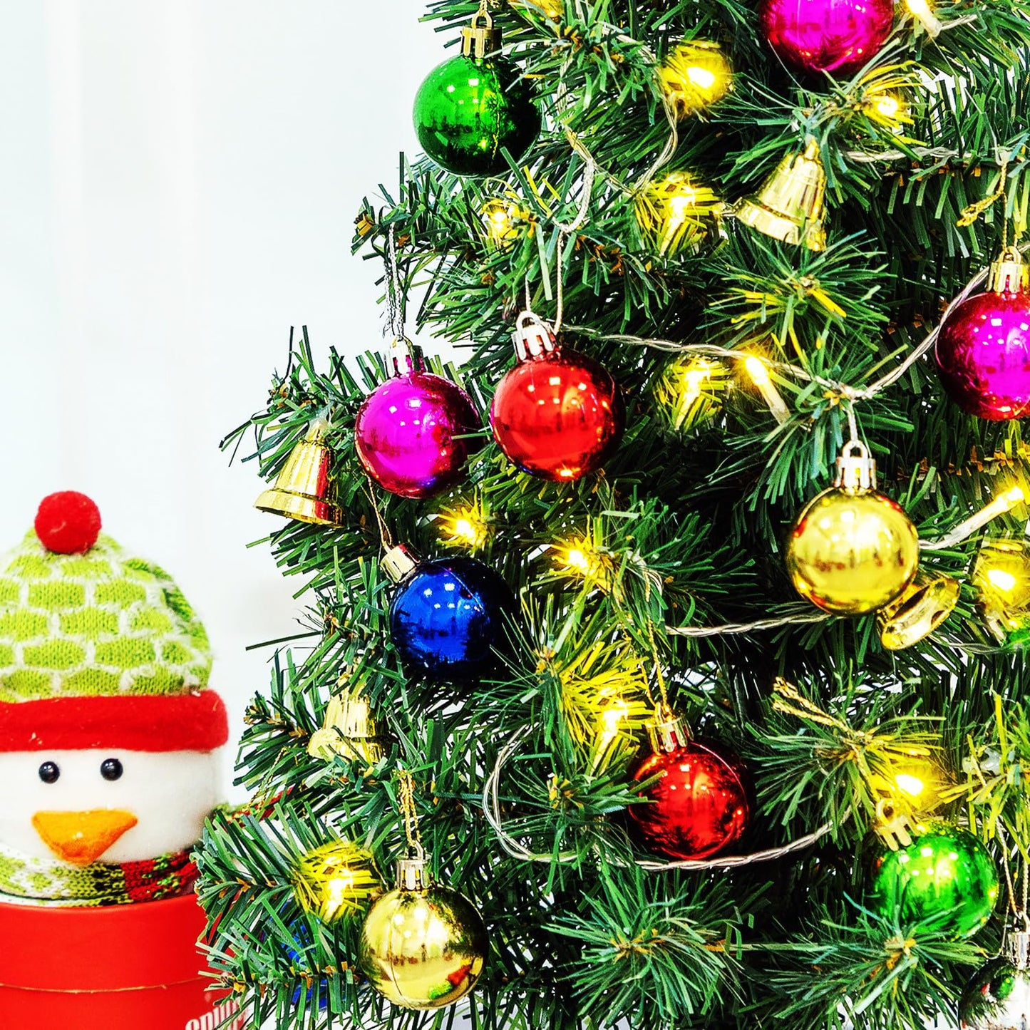 Mini Christmas Tree Small Christmas Tree with LED Lights Ornaments Tabletop Artificial Christmas Decorations Indoor Christmas Decor 24"/60cm 2025 New