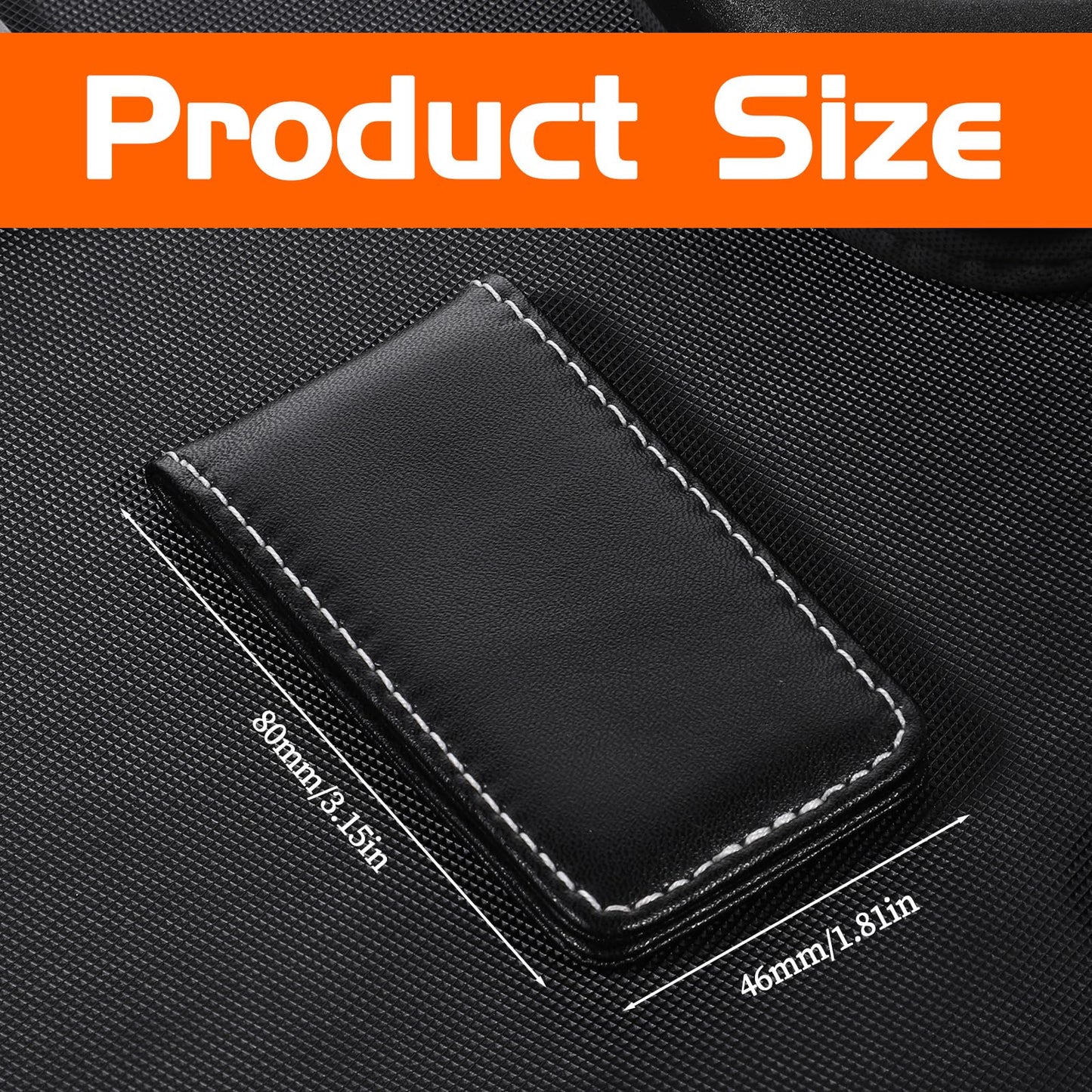 Gsbnjuy Leather Money Holder Wallet Magnetic Money Clip for Men Minimalist Business Card Holder Slim Pocket Cash Wallet for Men Black Minimalist Christmas
