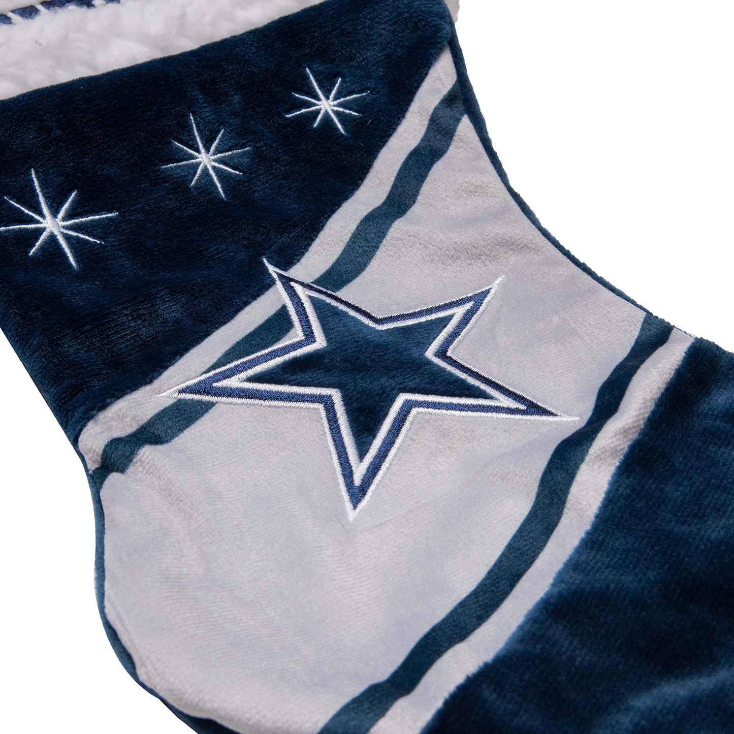 FOCO NFL Dallas Cowboys Team Logo High End Holiday StockingTeam Logo High End Holiday Stocking, Team Color, One Size (S10NF19HE)
