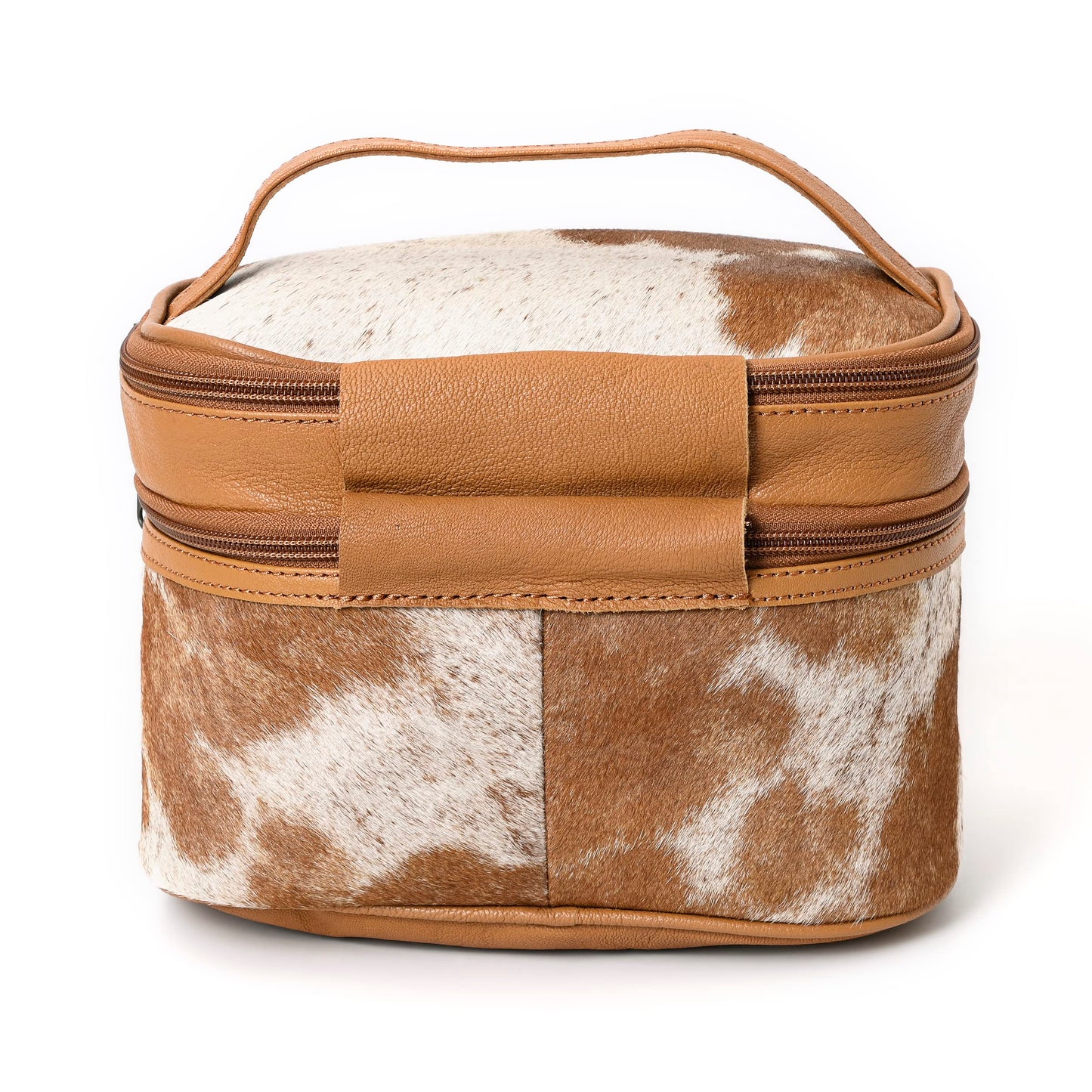 Merbaa Jewelry Travel Organizer, Waterproof Leather Bag - Storage Organizer, Groom & Bridesmaid Wedding Gifts, Full Grain Leather, Handmade Travel Case (Tan)