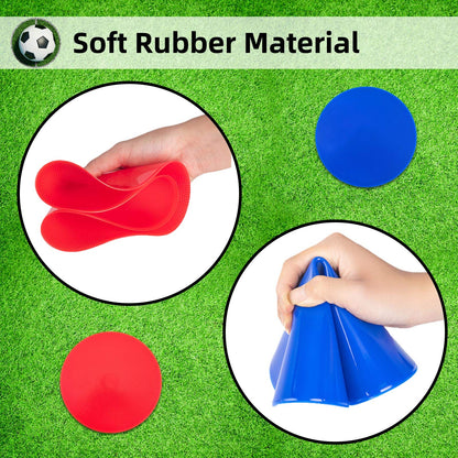 Vhxorrz 12pcs Spot Markers 9 Inch Floor dots Non-Slip Rubber Agility Markers for Football, Basketball Training Markers,School Activities, Exercise Drills