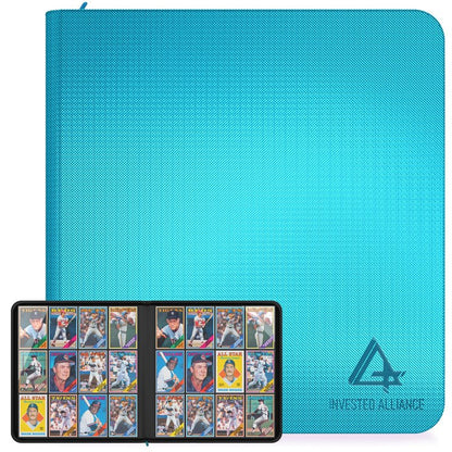 Premium TCG Card Binder For 480 Side Loading Pockets | Sports Trading Card Binder 12 Pocket Zipper, Collectible Trading, Magic, MTG, Baseball, Football Ringless Storage Organizer Album.