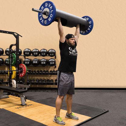Valor Fitness 8 - Inch Strongman Log Barbell – Heavy-Duty Workout Log for Powerlifting, Press, Strength Training, and Competition Max Weight 500 lns