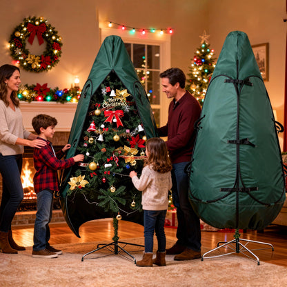 BakCover Upright Christmas Tree Storage Bag 7.5 Ft, Christmas Tree Cover Fit for 6 Ft to 7.5 Ft, Christmas Tree Covers for Upright Storage, Christmas Tree Bag