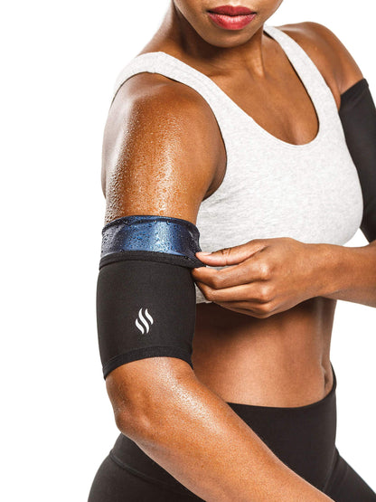 Sweat Shaper Women’s Arm Trimmers, Sauna Arm Shaper Compression Sweat Bands, Slimming Arm Band for Flabby Arms, 2 Pack,