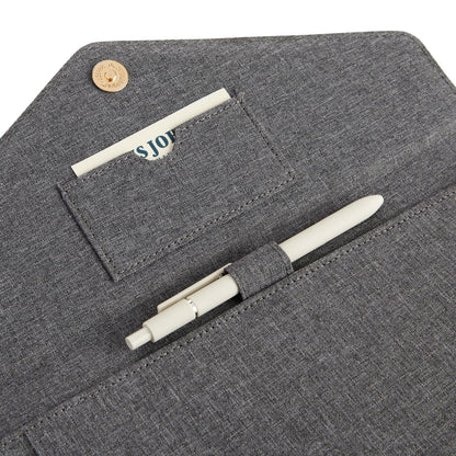 Paper Junkie Binder Organizer - 10 x 12.5 in, Gray Polyester - Resume Portfolio Folder - Zipper Binder Business Card Pockets