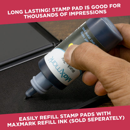 Large Premium Green Ink Stamp Pad - 3" by 6" - Quality Felt Pad
