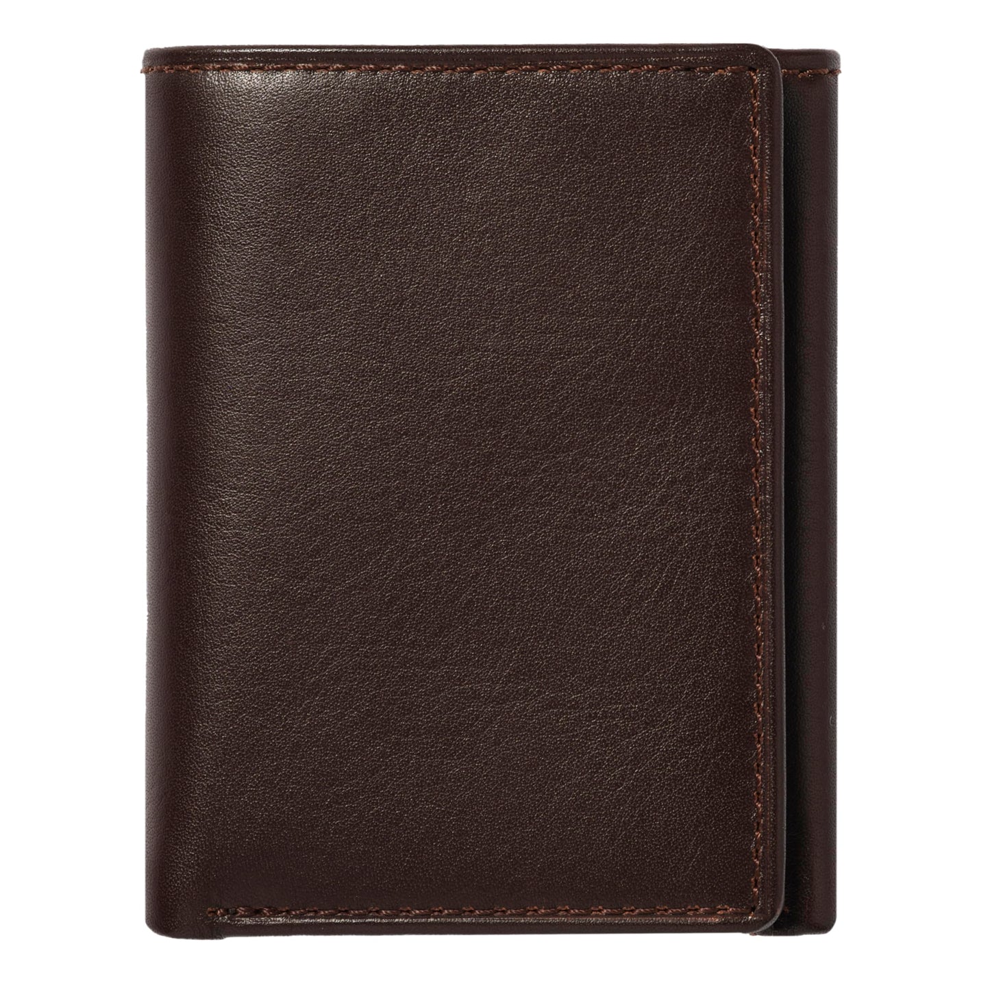 House of Jack Co. Dutton Men’s Leather Trifold Wallet, RFID Blocking Wallet with Flip-Out ID Window, Full Grain Cowhide Wallet, Extra Card Storage, Brown