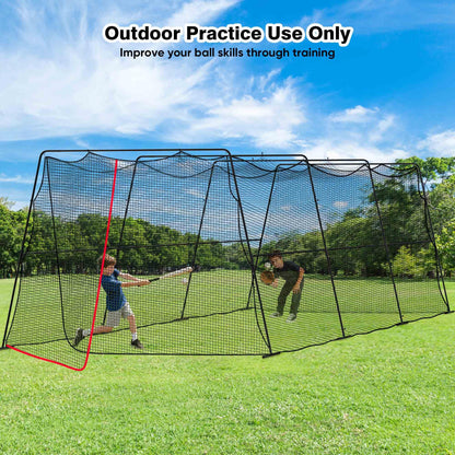 Baseball Batting Cages for Backyard with Net and Frame, 30FT/40FT Batting Cage for Baseball and Softball, Integrated Gate Net Design