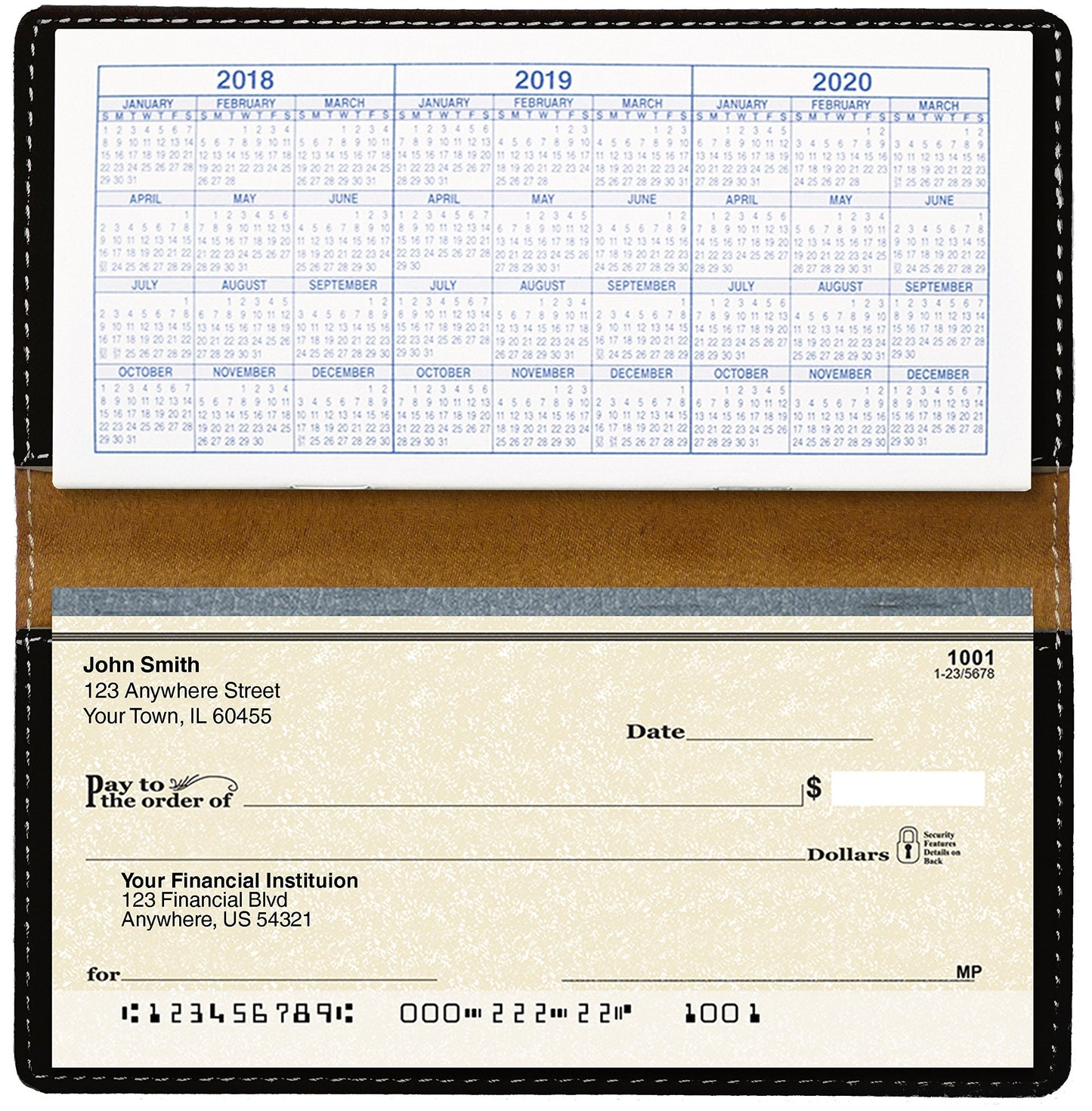 CAROUSELCHECKS Creeping from the Corner Laser Engraved Leatherette Checkbook Cover