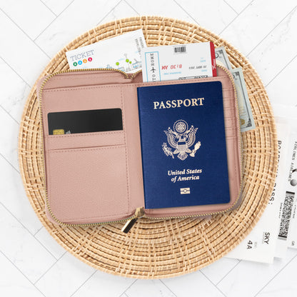 Beautiful Passport Holder for Travel with Wristlet Strap - All-in-One Wallet for Women with Card Slots and Tassel Keychain - Perfect RFID Blocking Case to Keep Your Travel Documents Organized & Safe