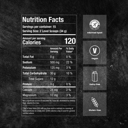 Precision Fuel PF60 Carb & Electrolyte Drink Mix Powder for Hydration & Energy - Endurance Sports Nutrition, Vegan, Hypotonic - 60g Carb, 1000mg Sodium per Litre - Mild Citrus Flavor, 1-Pack
