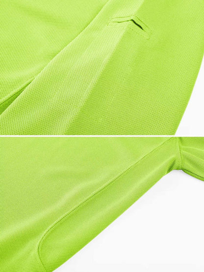 MAGCOMSEN Polo Shirts for Men Dry Fit Golf Shirts Quick Dry Work Polo Shirts Summer Shirts Fluorescent Green S