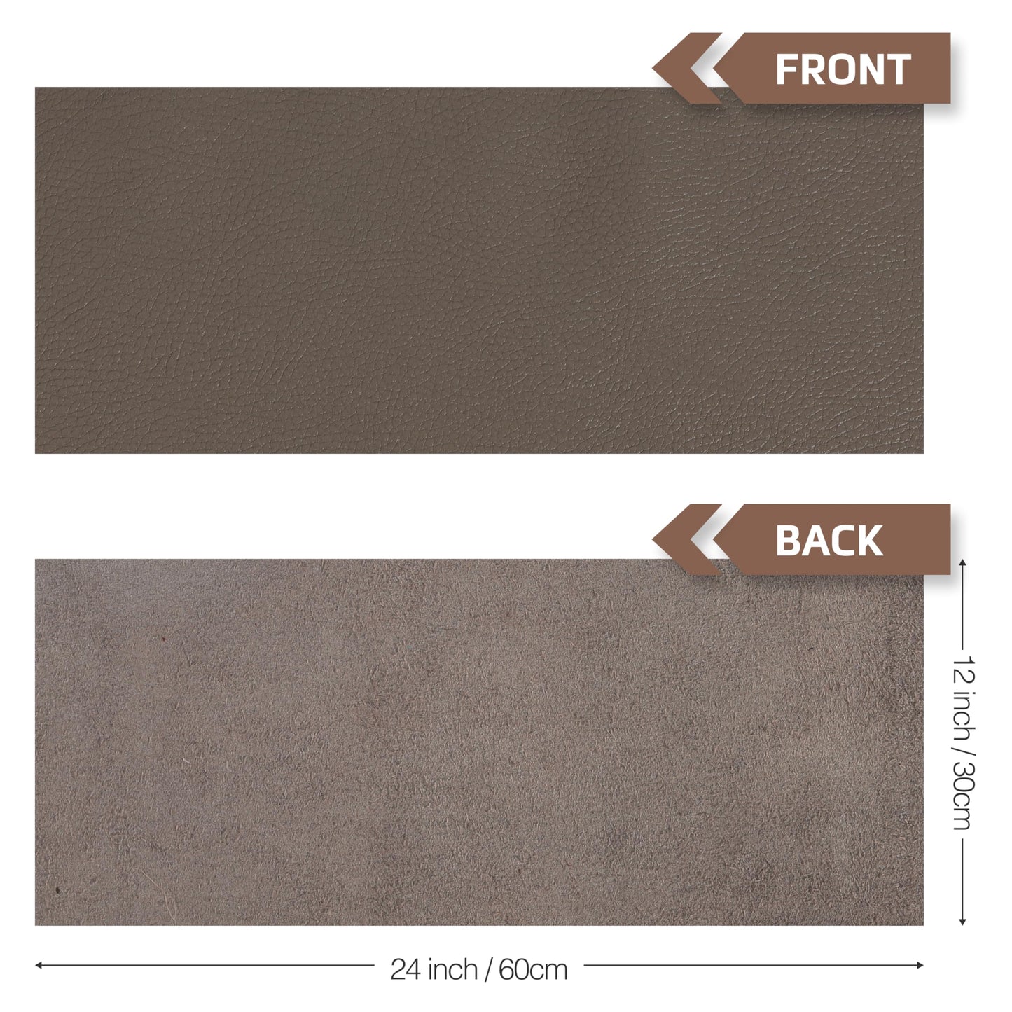 Shkira 24''X12'' Genuine Olive Gray Dotted Leather Sheets for Hobby Workshops - Tooling Square - 2.0MM Thick Genuine Top Full Grain Oil Tan - Thick Leather Pieces