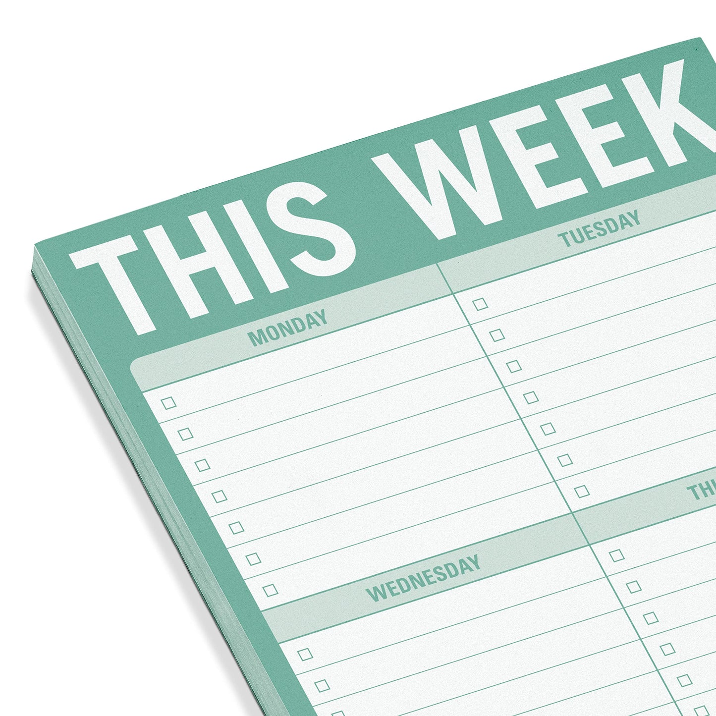 Knock Knock 1-Count This Week Pads, To Do List Notepads, 6 x 9-inches each (Sage Green)