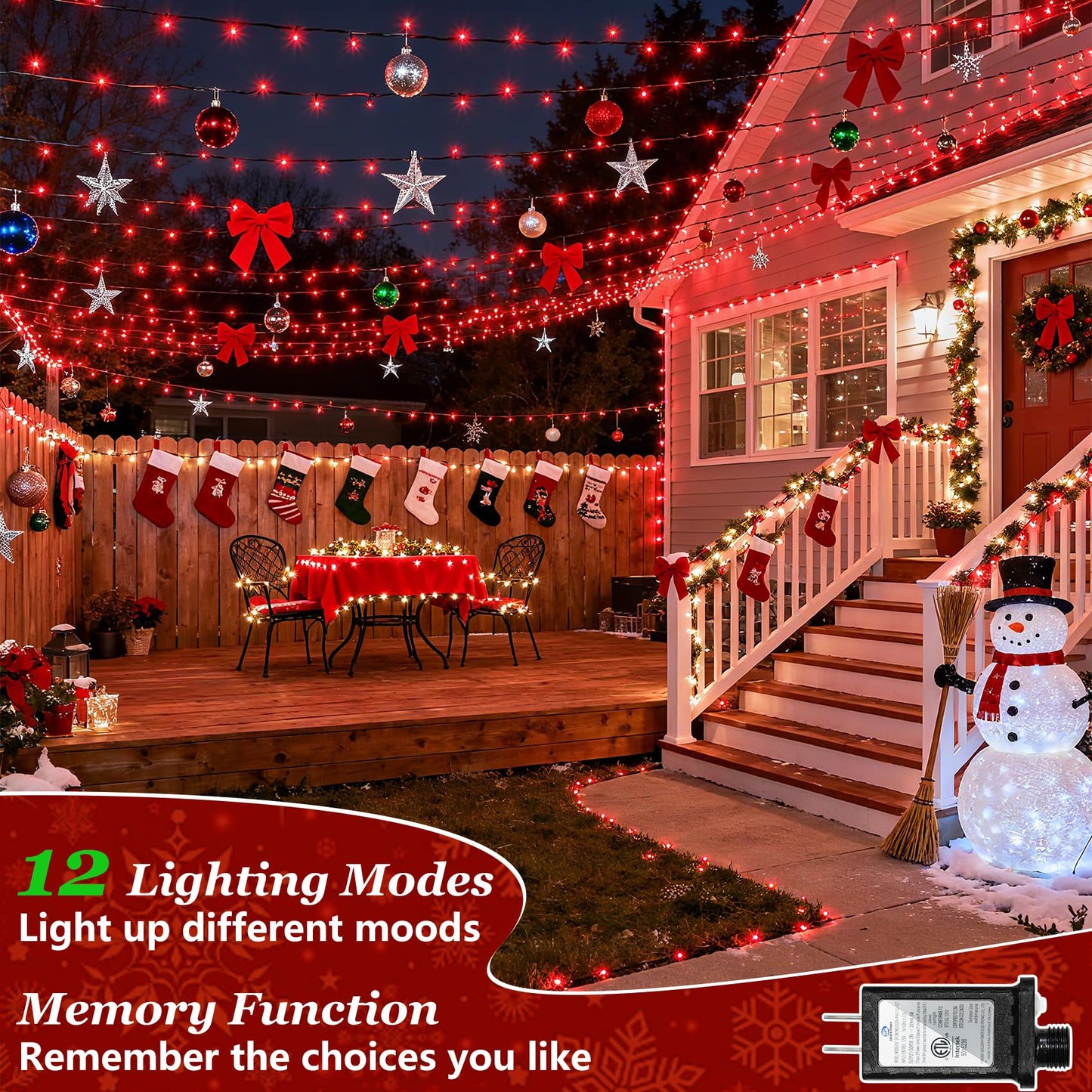 750 LED 240FT Valentines Day Decorative Lights, Connectable Red Valentine Lights Indoor with Timer Memory & Dimmable & 12 Modes, Decoration Fairy String Lights for Outside Bedroom Patio Tree Party