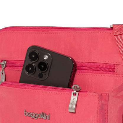 Baggallini Pocket Crossbody Bags for Women 8x8 Small Lightweight Durable Water-resistant Travel Purse W/Rfid