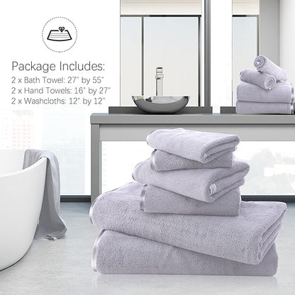 TENSTARS Luxury Silk Hemming Towel Set