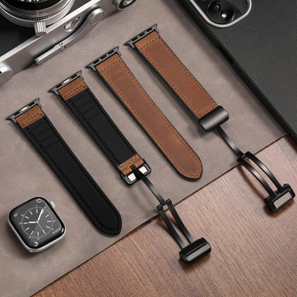 Charlam Magnetic Leather Bands Compatible with Apple Watch Bands 49mm 46mm 45mm 44mm 42mm 41mm 40mm 38mm Men Women,Genuine Leather Straps for iWatch Bands Ultra 3/2/1 SE Series 11 10 9 8 7 6 5 4 3 2 1