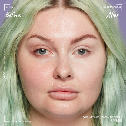 NYX PROFESSIONAL MAKEUP Bare With Me Concealer Serum, Concealer Makeup For Up To 24Hr Hydration - Beige