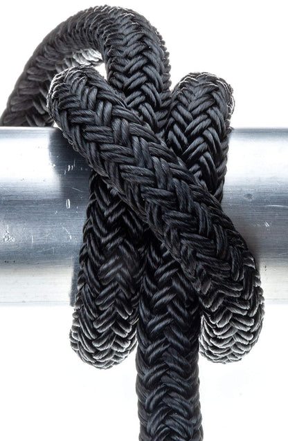 SEACHOICE Double-Braid Nylon Dock Line 1/2" x 15' 40351 Black