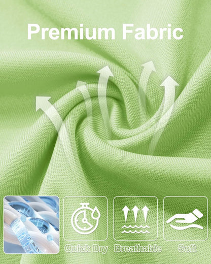 MAGCOMSEN UV Shirts Men UPF 50 Long Sleeve UV Protection Shirts Quick Dry T-Shirt Rash Guard for Men Light Green,3XL