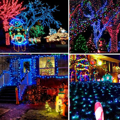 Dazzle Bright Fairy Lights Battery Operated, 2 Pack Total 40FT 120LED Silver Wire Waterproof Battery Operated String Lights, Christmas Decorations for Indoor Outdoor Bedroom Yard Decor, Blue