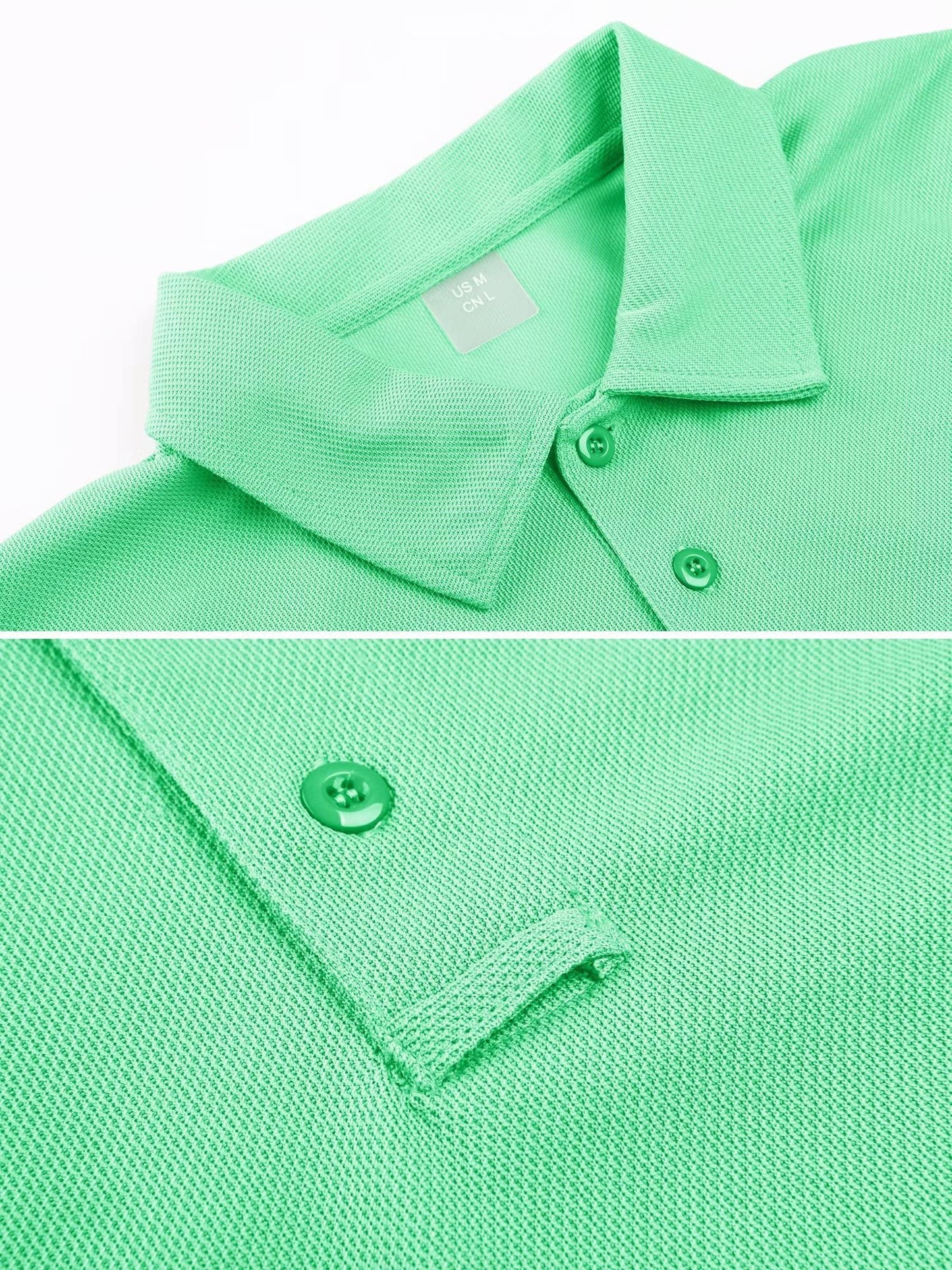 MAGCOMSEN Golf Polo for Men Short Sleeve T Shirts Work Shirts Lightweight Shirts Quick Dry Shirts Mint Green XXL