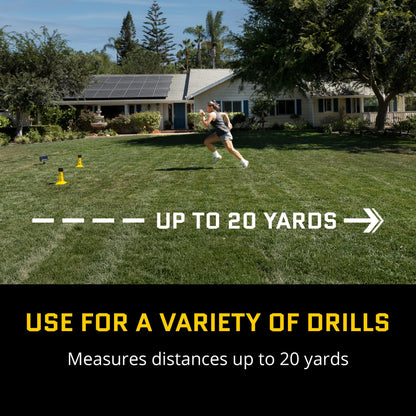SKLZ Speed Gates Electronic Sprint Timer System, Measures Up to 20 Yards, Records 50 Times, Sensor-Based Start and Finish Gates for 20-Yard Dash and Speed Training, Indoor and Outdoor Use