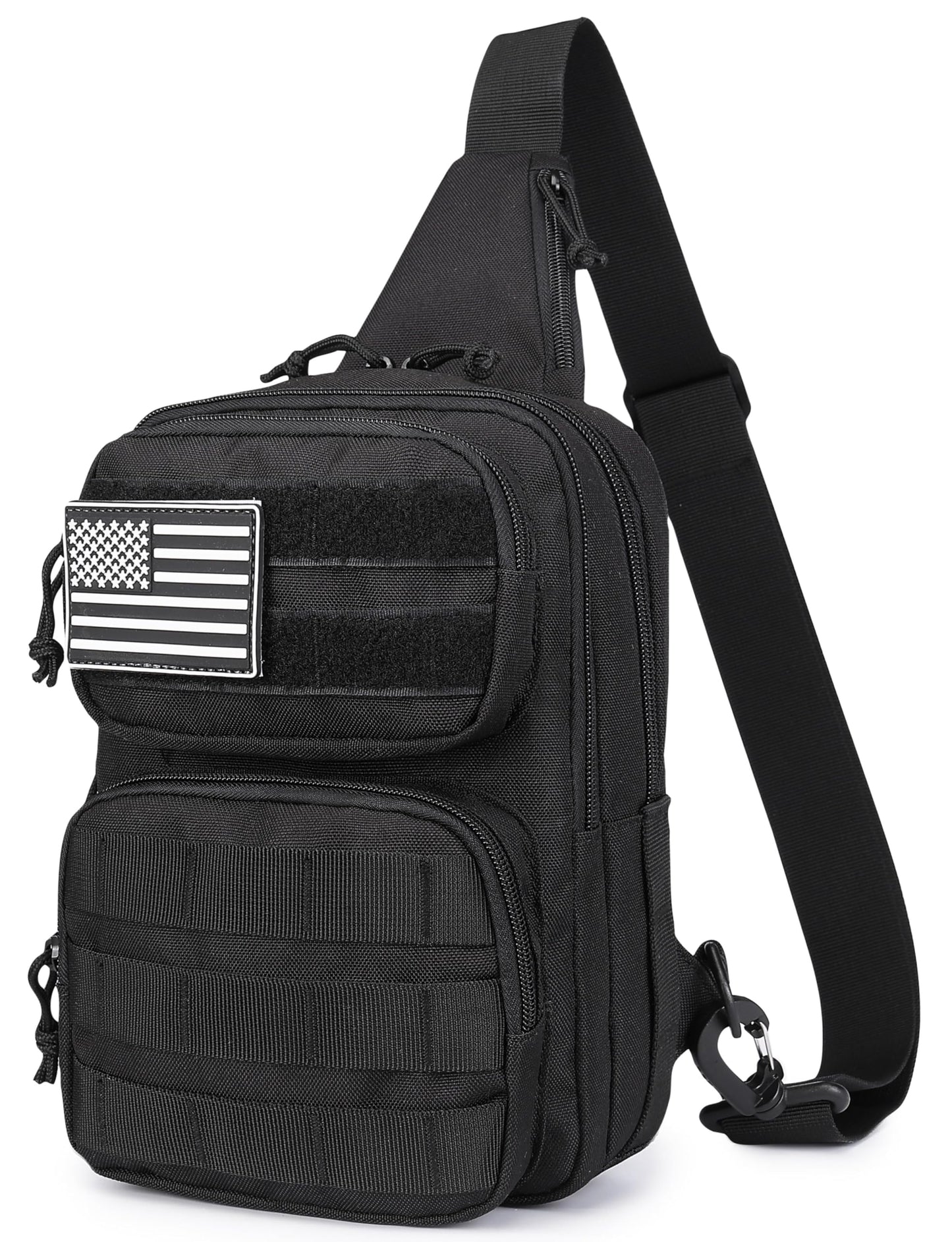 Wotony RFID Blocking Tactical Crossbody Bag for Men - Durable EDC Sling Shoulder Bag with Multi-Pocket Storage